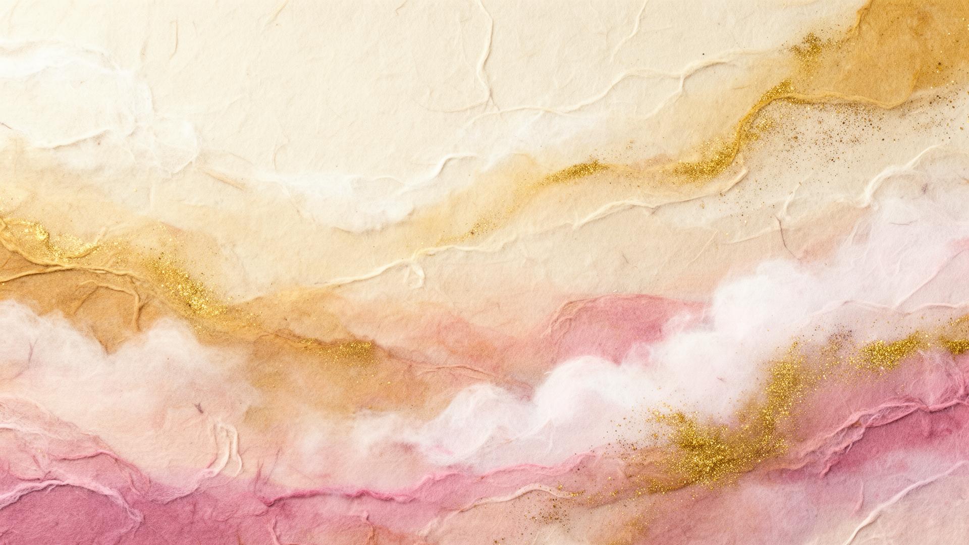 Layered cream, gold and bougainvillea handmade-paper texture, breathing like an inhale.